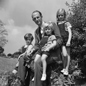 Brigadier Fitzroy Maclean with his children Jeremy, aged seven, Charles Brigadier Fitzroy Maclean with his children Jeremy, aged seven, Charles