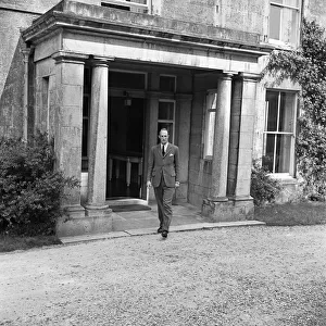 Brigadier Fitzroy Maclean at home in Yealand Conyers, Lancashire. 1949