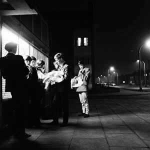 The bright lights of Kirkby, Liverpool - a chip shop. The meeting place where youths hang