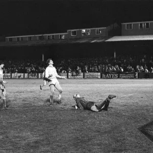 Bristol Rovers 1-2 Reading, partido de la liga Division Two en el Eastville Stadium.