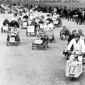 The Bristol University pedal car race at Hengrove Park in 1967