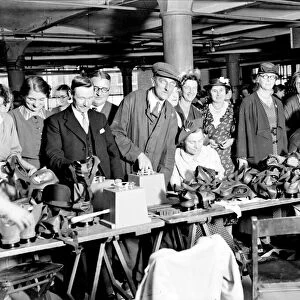 Bristolians in 1939 seen here being issued with gas masks in the build up to the Second