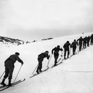 Britain Army Troops on Ski Training Print Britain Army Troops on Ski Training Print