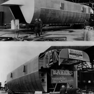 Britain's First Hovertrain Leaving Vickers Factory Print