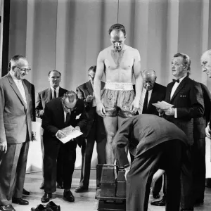 Henry Cooper Weighs-in for Non-Title Bout Print, 18th June 1963 Henry Cooper Weighs-in for Non-Title Bout Print, 18th June 1963