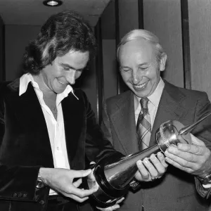 Britains World Motorcycle racing Champion Barry Sheene receives his awards for Britains World Motorcycle racing Champion Barry Sheene receives his awards for