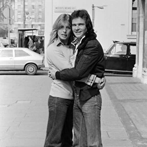 Britiains World Motorcycle racing Champion Barry Sheene pictured with girlfriend