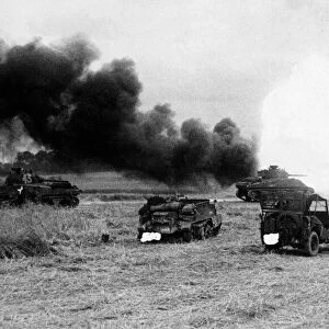 The British Advance east of Tilly in Normandy, Northern France during the Second World