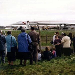 British Airways Concorde aircraft / airliner G-BOAF visits Newcastle Airport in April