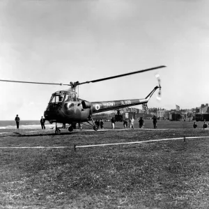 A British Army Air Corp Saunders-Roe Skeeter scout helicopter. 29 / 05 / 1961 A British Army Air Corp Saunders-Roe Skeeter scout helicopter. 29 / 05 / 1961