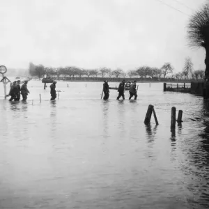 British Army Sappers in Flooded Holland Print