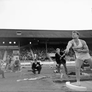 British Athletics Games at White City. 21 year old Arthur Rowe in action during British Athletics Games at White City. 21 year old Arthur Rowe in action during