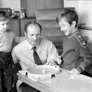 British Boxer Henry Cooper with Sons Print