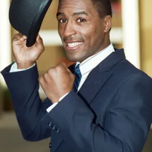Michael Watson in Suit and Top Hat Print Michael Watson in Suit and Top Hat Print