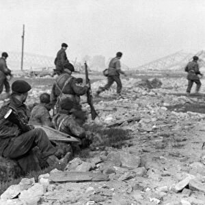 British commandos of the 1st Commando Brigade made a surprise crossing on the Rhine in