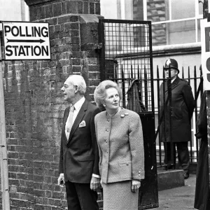 Margaret Thatcher Print: Colour Photograph, 11th June 1987 Margaret Thatcher Print: Colour Photograph, 11th June 1987