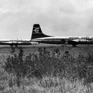 British Eagle Aircraft at Liverpool Speke Airport Print British Eagle Aircraft at Liverpool Speke Airport Print