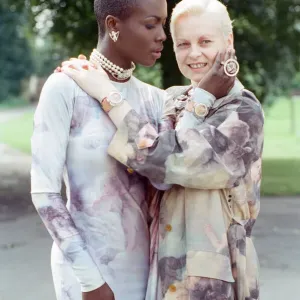 British fashion designer Vivienne Westwood, pictured with model Chrissie British fashion designer Vivienne Westwood, pictured with model Chrissie