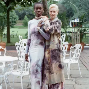 British fashion designer Vivienne Westwood, pictured with model Chrissie British fashion designer Vivienne Westwood, pictured with model Chrissie