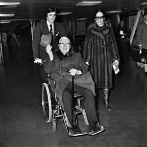 British film actor Sir Charlie Chaplin arrives at heathrow airport