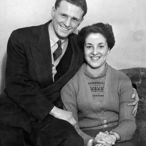 British flyweight boxer Eric Marsden and wife February 1955 P005727 British flyweight boxer Eric Marsden and wife February 1955 P005727