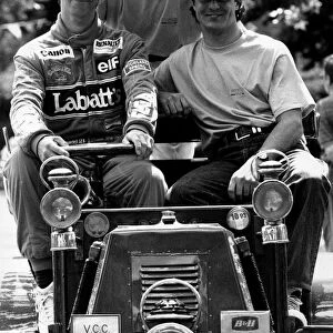 The three British Grand Prix racing drivers Damon Hill, Mark Blundell