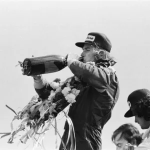 The British Grand Prix at Silverstone, England. James Hunt won the race The British Grand Prix at Silverstone, England. James Hunt won the race