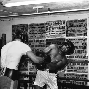 British heavyweight boxer Joe Bugner (left) with American former heavyweight champion of British heavyweight boxer Joe Bugner (left) with American former heavyweight champion of