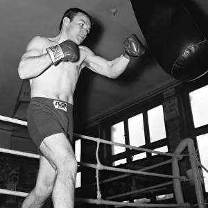 British Lightweight champion boxer Dave Charnley training at the Thomas A