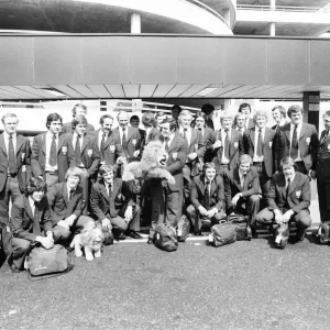 British Lions seen here at Heathrow Airport on their way to New Zealand 10th May 1977 British Lions seen here at Heathrow Airport on their way to New Zealand 10th May 1977