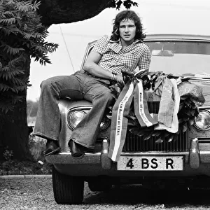 British motorcycle road racer Barry Sheene pictured at his home Ashwood Hall