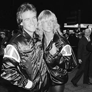 British Motorcycle road racer Barry Sheene with girlfriend Stephanie McLean attend