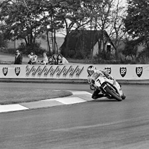 British Motorcycle road racer Barry Sheene in action for Britain in the AGV Nations Cup