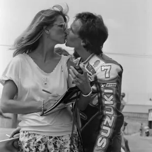 British Motorcycle road racer Barry Sheene attending the South Africa Grand Prix British Motorcycle road racer Barry Sheene attending the South Africa Grand Prix