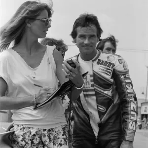 British Motorcycle road racer Barry Sheene attending the South Africa Grand Prix British Motorcycle road racer Barry Sheene attending the South Africa Grand Prix
