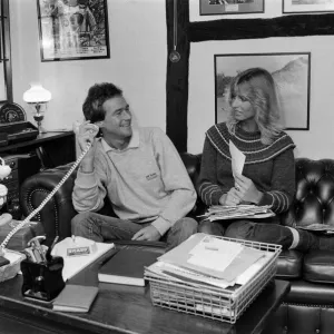 British Motorcycle road racer Barry Sheene at home with girlfriend Stephanie McLean British Motorcycle road racer Barry Sheene at home with girlfriend Stephanie McLean