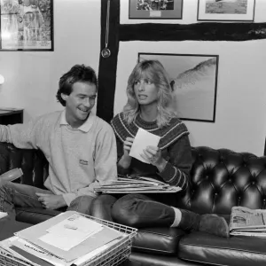 British Motorcycle road racer Barry Sheene at home with girlfriend Stephanie McLean British Motorcycle road racer Barry Sheene at home with girlfriend Stephanie McLean