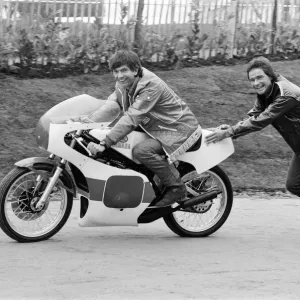 British Motorcycle road racer Barry Sheene opens the Third International Road racing show British Motorcycle road racer Barry Sheene opens the Third International Road racing show
