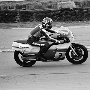 British Motorcycle road racer Barry Sheene takes part in his first serious workout with a