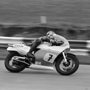 British Motorcycle road racer Barry Sheene takes part in his first serious workout with a British Motorcycle road racer Barry Sheene takes part in his first serious workout with a
