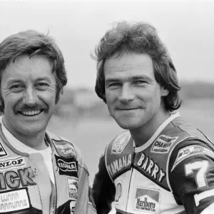 Barry Sheene Wins 1300 cc Superbike at Donington Park Print