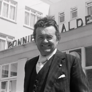 British musician Ronnie Ronalde pictured outside his hotel in St Martin, Guernsey