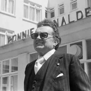 British musician Ronnie Ronalde pictured outside his hotel in St Martin, Guernsey