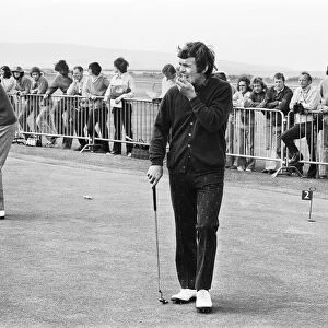 British Open 1973. Troon Golf Club in Troon, Scotland. Pictured, Golfer in action