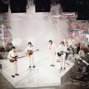 British pop group The Hollies performing on the BBC television chart programme Top Of British pop group The Hollies performing on the BBC television chart programme Top Of