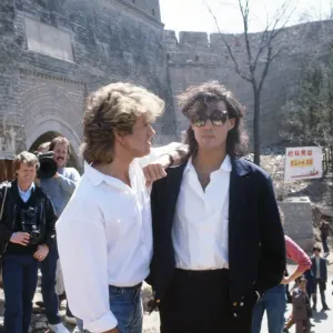 British pop group Wham pictured on their 10-day visit to China, April 1985
