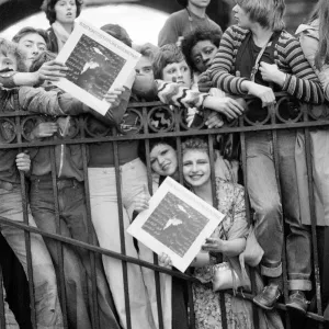 British pop singer David Bowie arrives home at Victoria Station