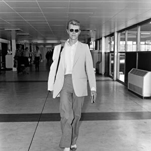 British pop singer David Bowie leaving Heathrow Airport for New York where he is due to