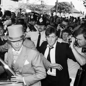 David Bowie at Bob Geldof's Wedding Print, 24th August 1986 David Bowie at Bob Geldof's Wedding Print, 24th August 1986