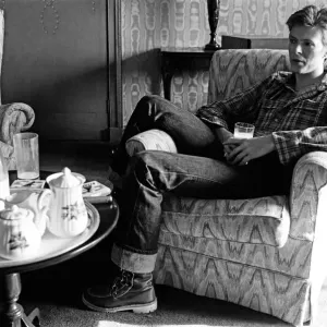 British pop singer David Bowie pictured at the Dorchester Hotel, London